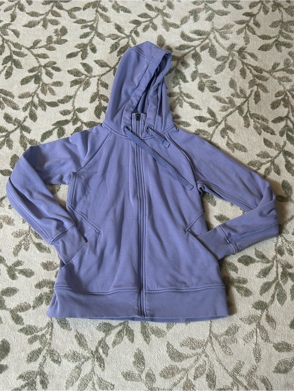 Athleta Triumph Hoodie Womens Small Purple Full Zip Long Sleeve-thumb Holes :)